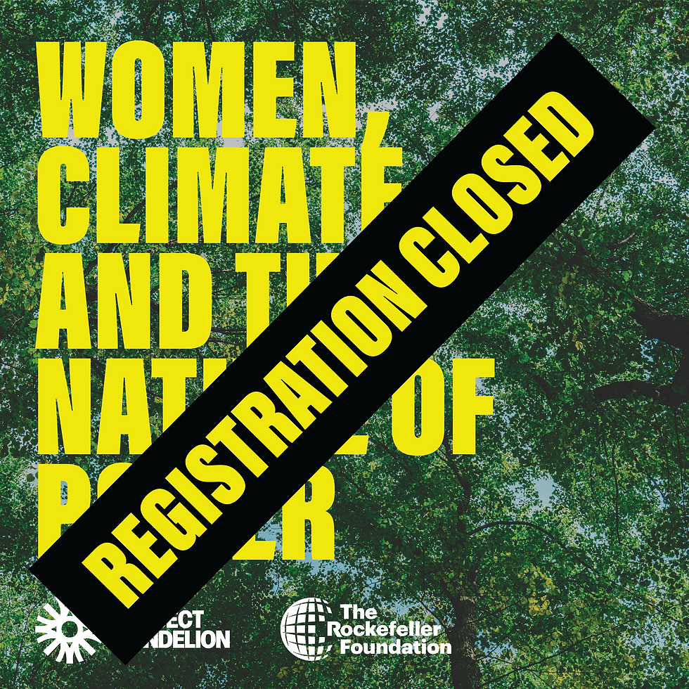 WOMEN, CLIMATE, & THE NATURE OF POWER