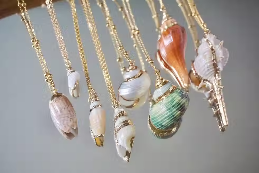 Seashell necklaces