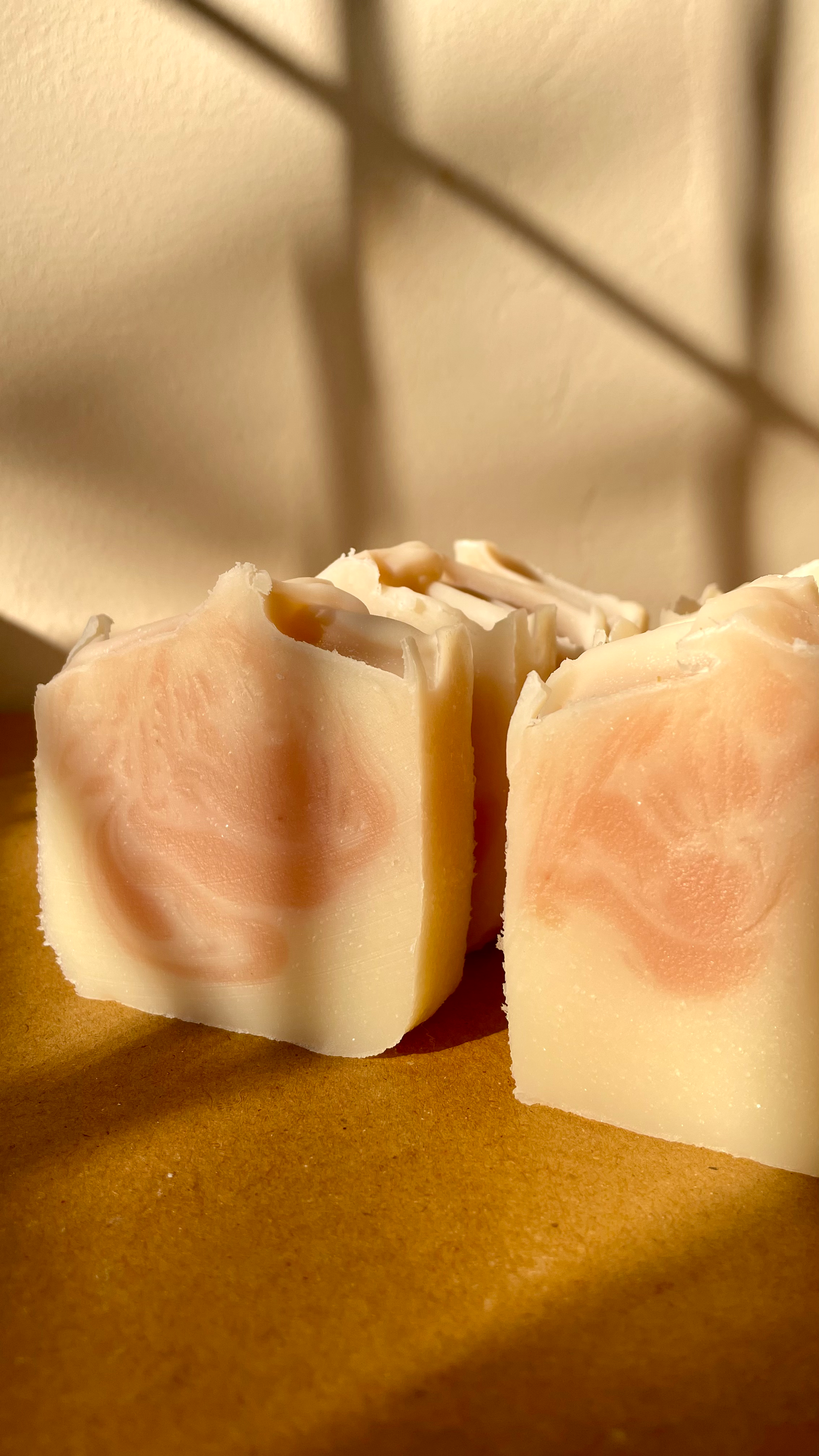 Rose and pink clay handmade soap bar