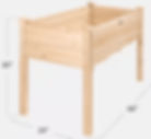 Dimensions of natural wood 48x24x30 raised bed