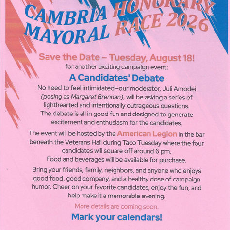 MAYORAL CANDIDATES DEBATE, AUGUST 18