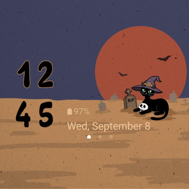 縮圖：Halloween Witch Black Cat
