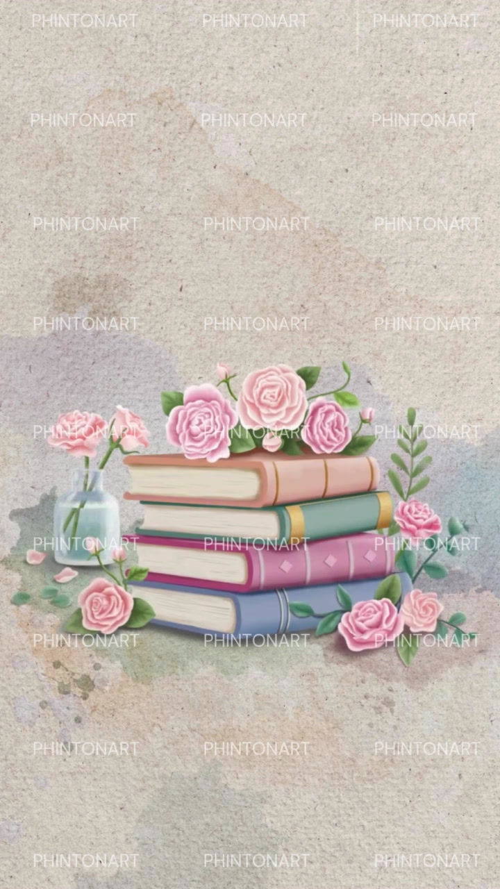 縮圖：Premium Books And Flowers_Vintage Beauty Watercolor (Video)