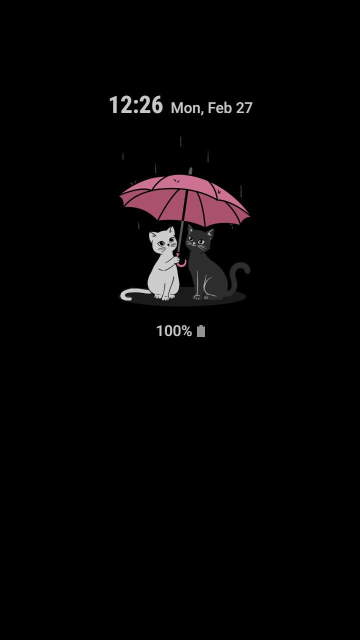 縮圖：Cute Couple Cat Under The Rain
