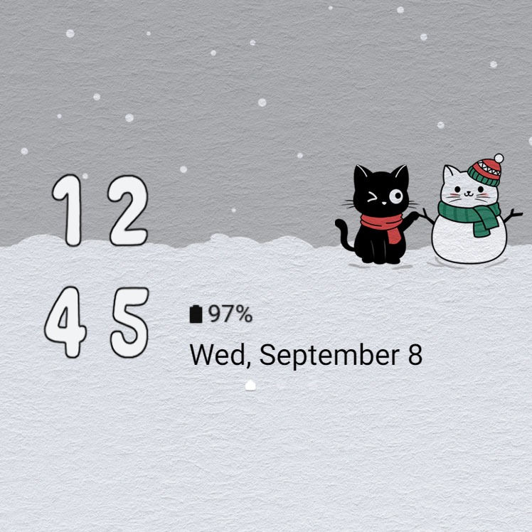 섬네일: Animated Snowcat And Blackcat