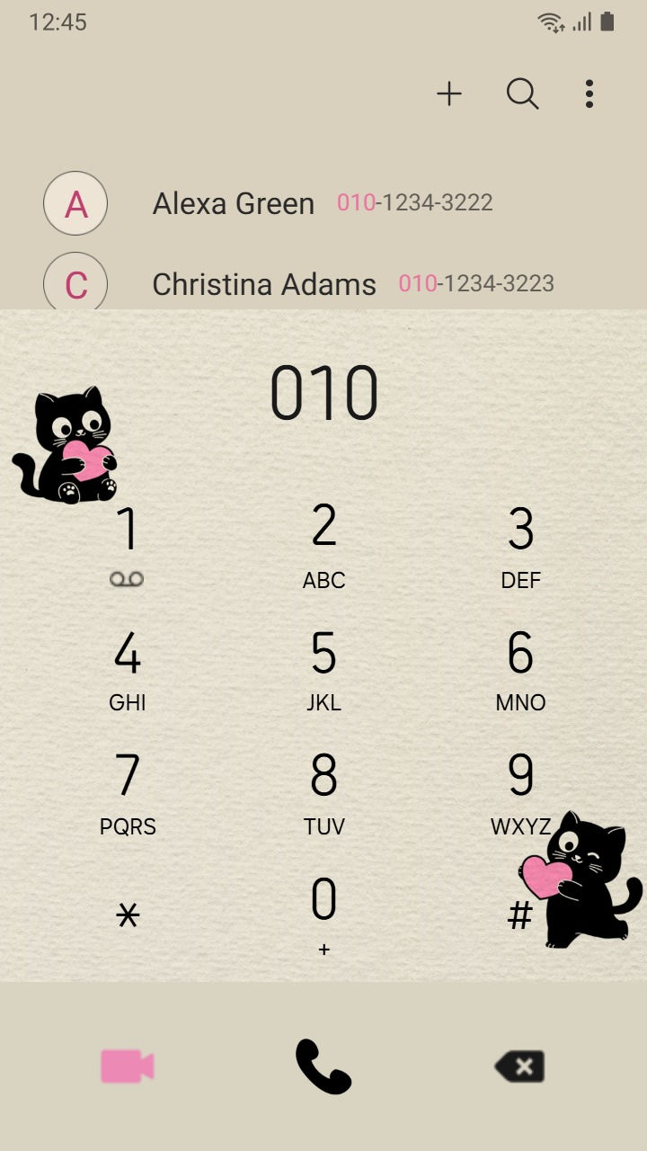 縮圖：Cute Kawaii Black Cat And Love