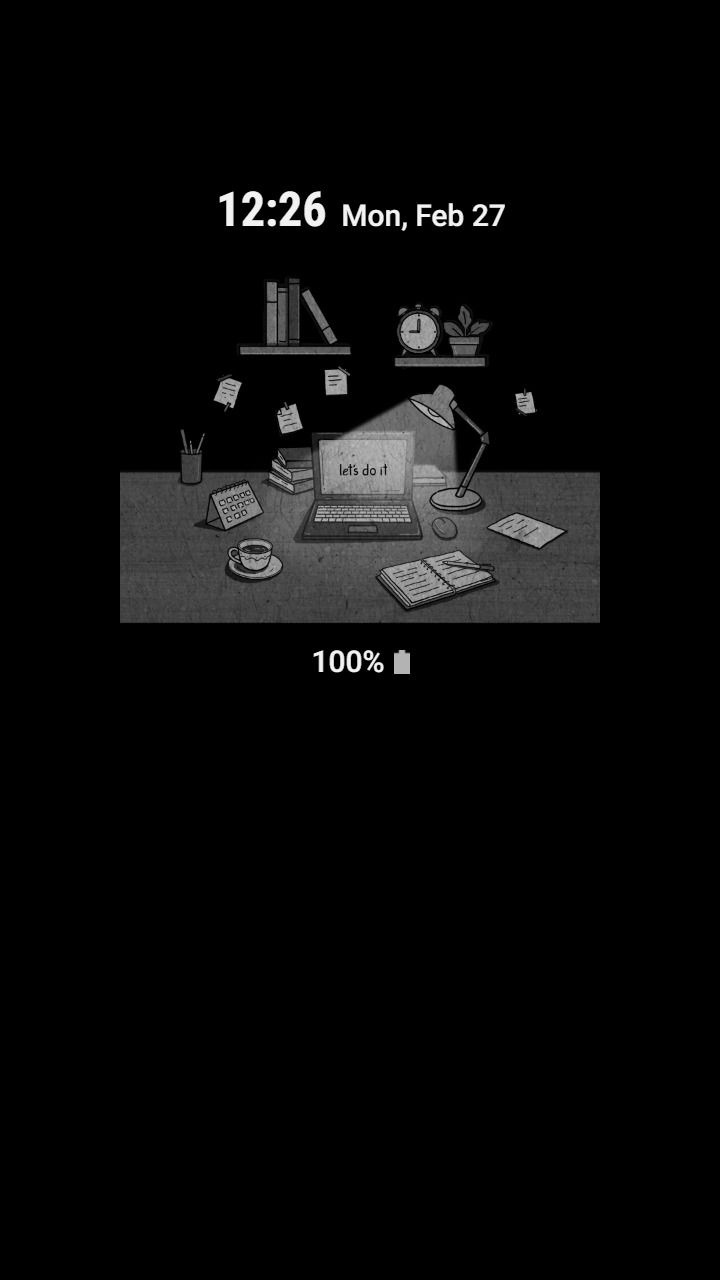 縮圖：Retro Monochrome Working Desk