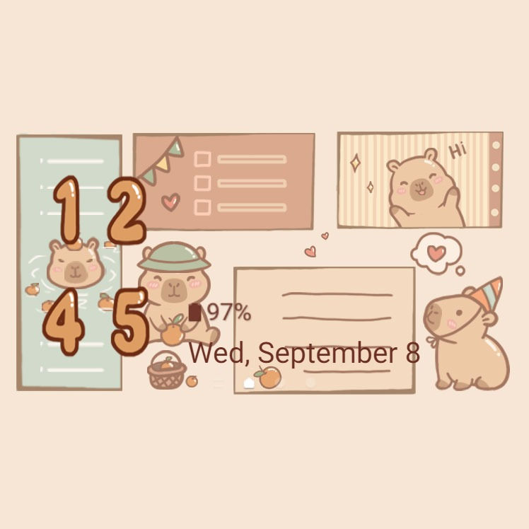 縮圖：Cute Cabybara Sticky Notes