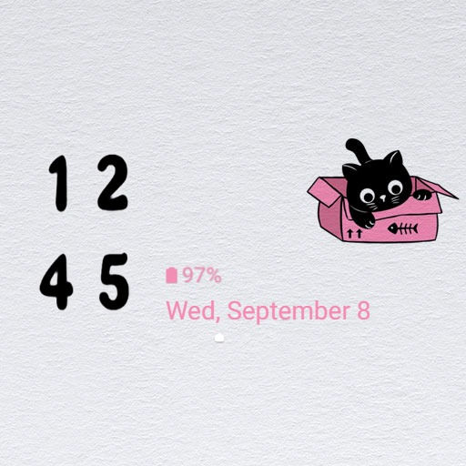 縮圖：Cute Black Cat in Pink Box