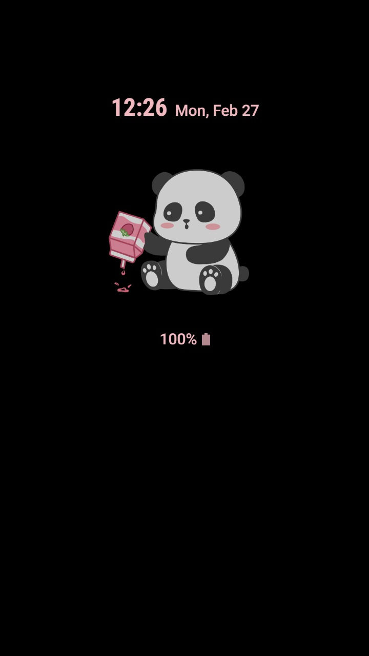縮圖：Animated Cute Panda Love Milk