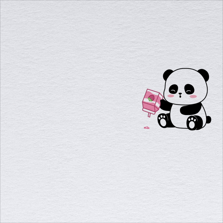 縮圖：Animated Cute Panda Love Milk