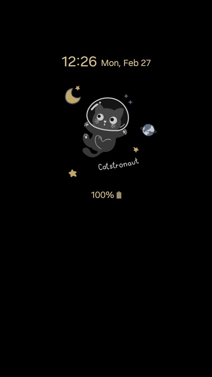 縮圖：Animated Catstronaut In Cute Cosmic | Miiro Black Cat Vibes