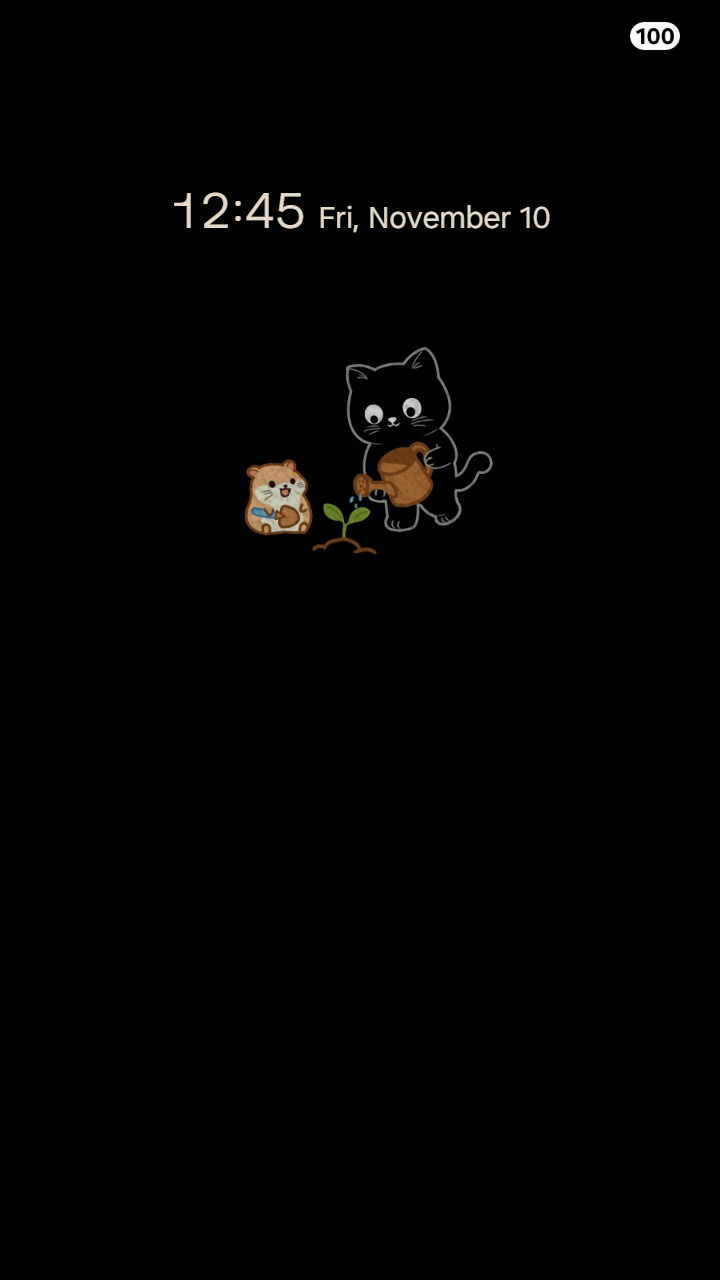 縮圖：Cute Black Cat & Tiny Buddies ♥ Growing Tree | Miiro Vibes