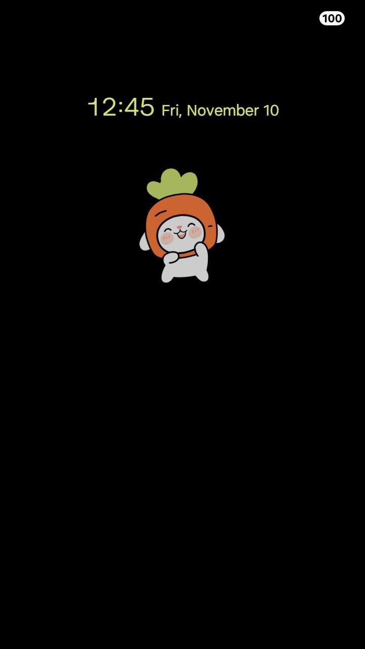縮圖：Lovely White Bunny In Orange Carrot