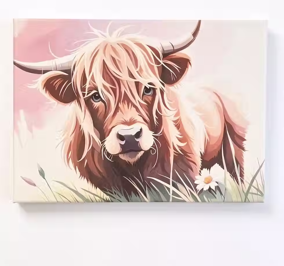 Thumbnail: Highland Cow Canvas Set