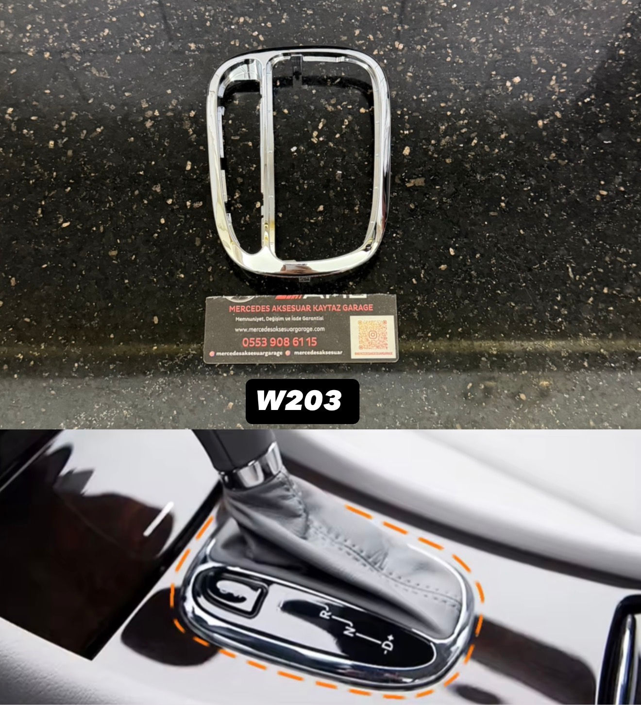 MERCEDES W203 VİTES ÇERÇEVESİ KROM