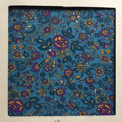 dark blue with small flowers