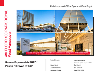 New Listing | 4th Floor Office Space for Sublease at 100 Park Royal, West Vancouver