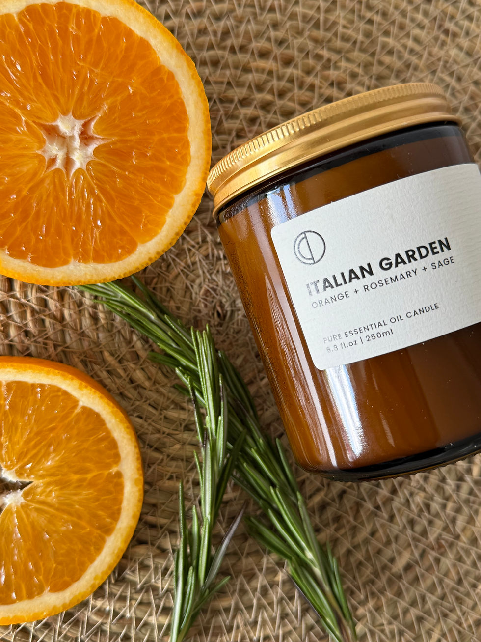 Thumbnail: Italian Garden (Orange+ Rosemary + Sage) Amber Jar Candle
