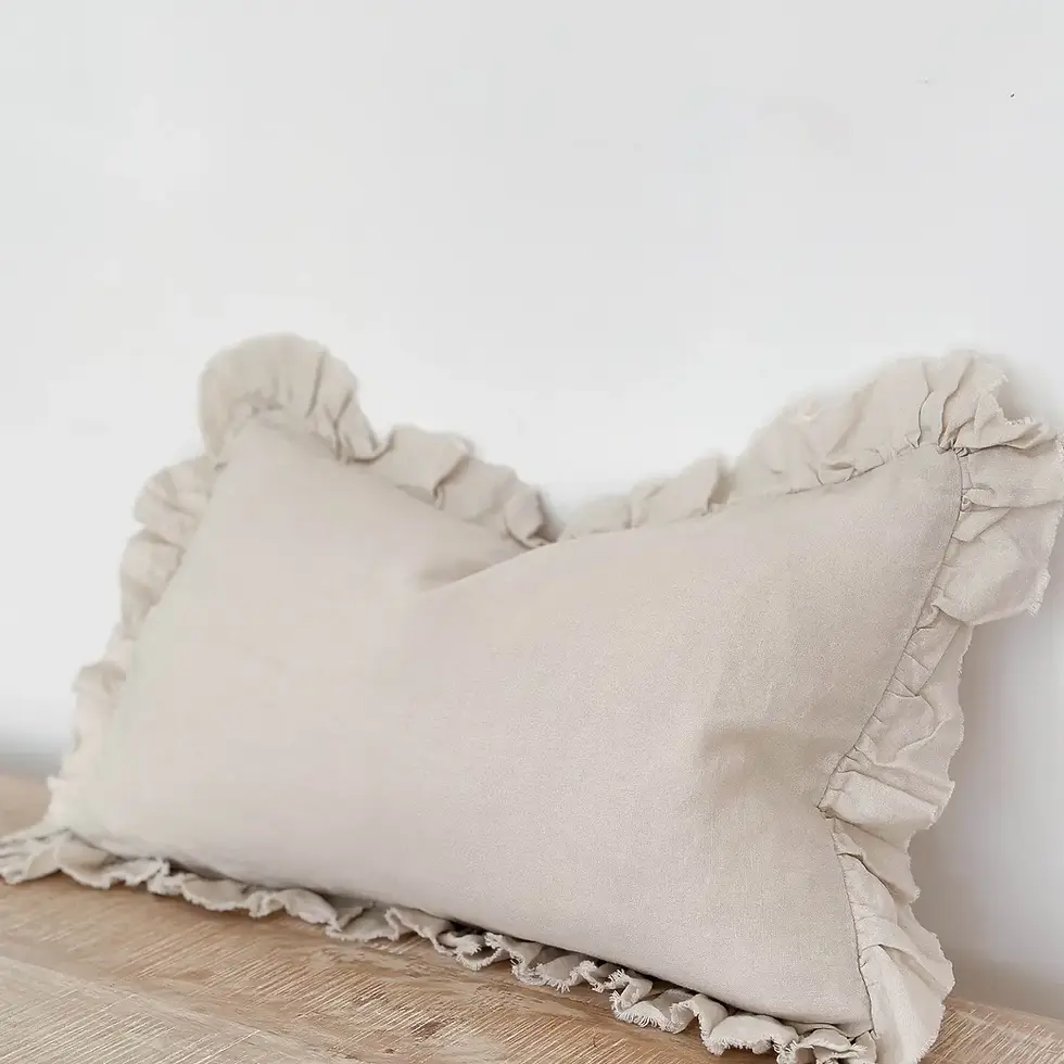 Thumbnail: Cream Ruffle Cushion
