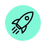 Rocket icon representing ecommerce growth