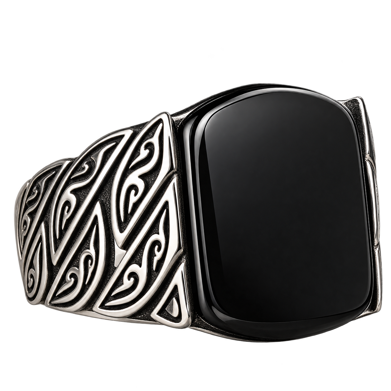 Anello Uomo Chevalier in Argento 925 con Onice