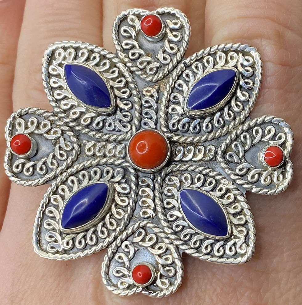 Miniatura: Moda Positano Gioielli - Collezione Corallo – Anello Ag 925 Corallo  Lapis