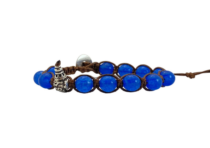 Tamashii-Shamballa Bracciale - Argento S0.4 - Agata Blu