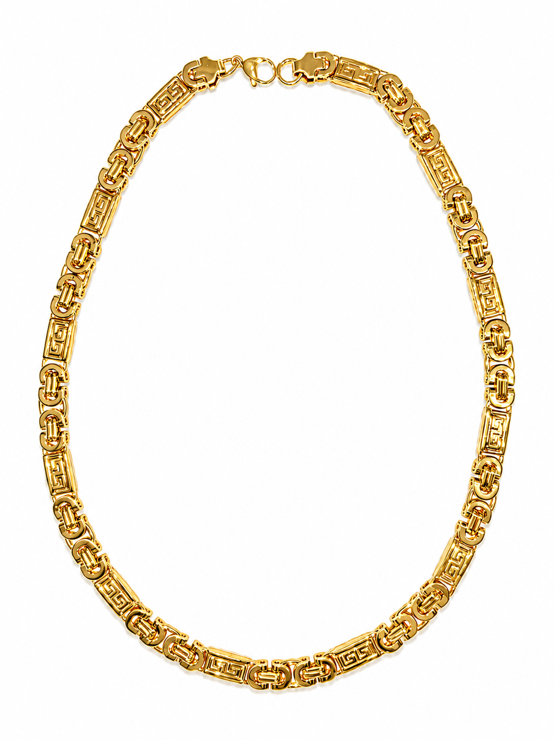 Collana Uomo in lega metallica waterproof, placcata oro 18K