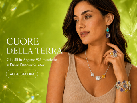 gioiellia rgento 925 massiccio e pietre preziose grezze