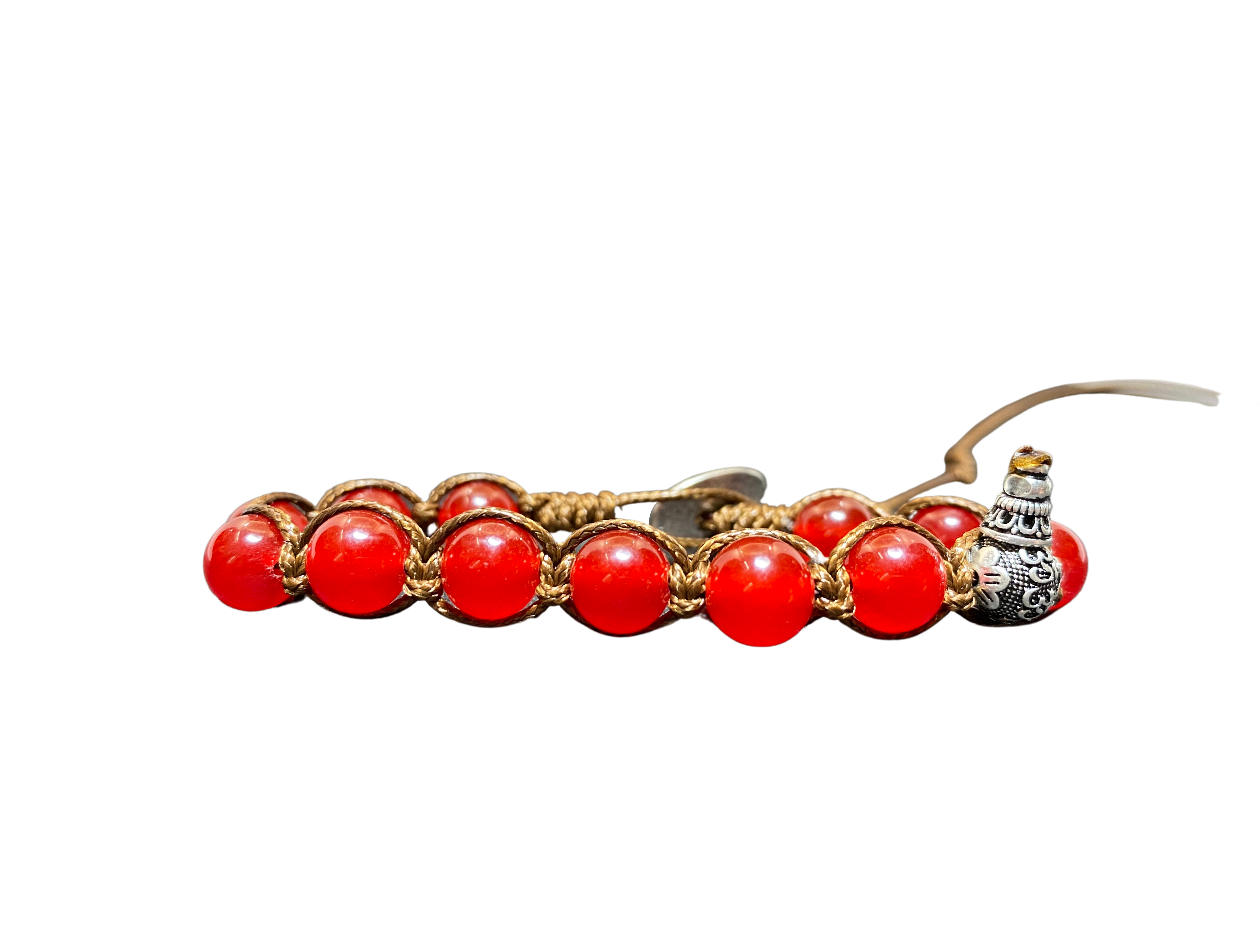 Tamashii-Shamballa Bracciale - Argento 400 - Agata Rossa