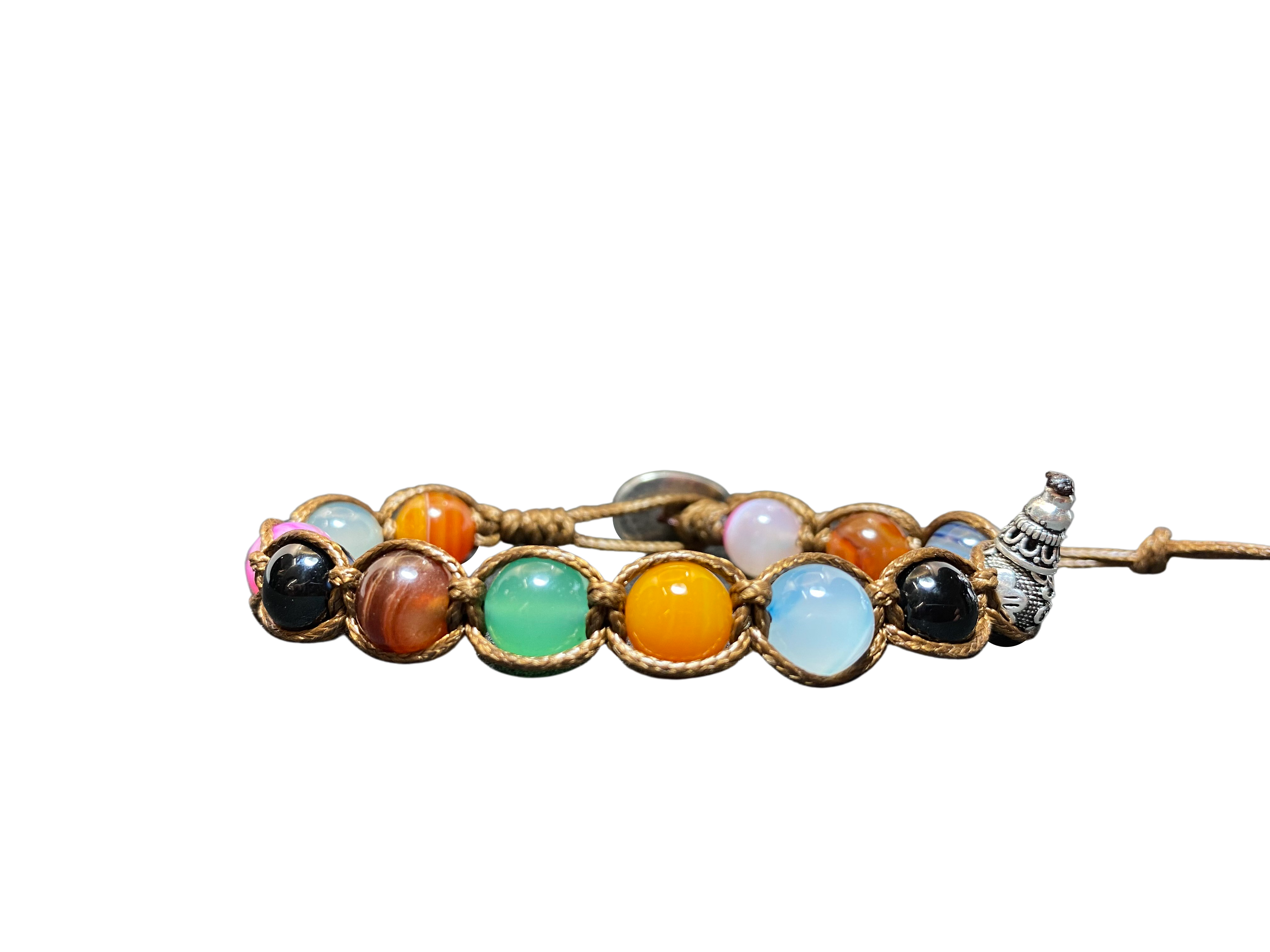Tamashii-Shamballa Bracciale - Argento 400 - Agata Striata Mix
