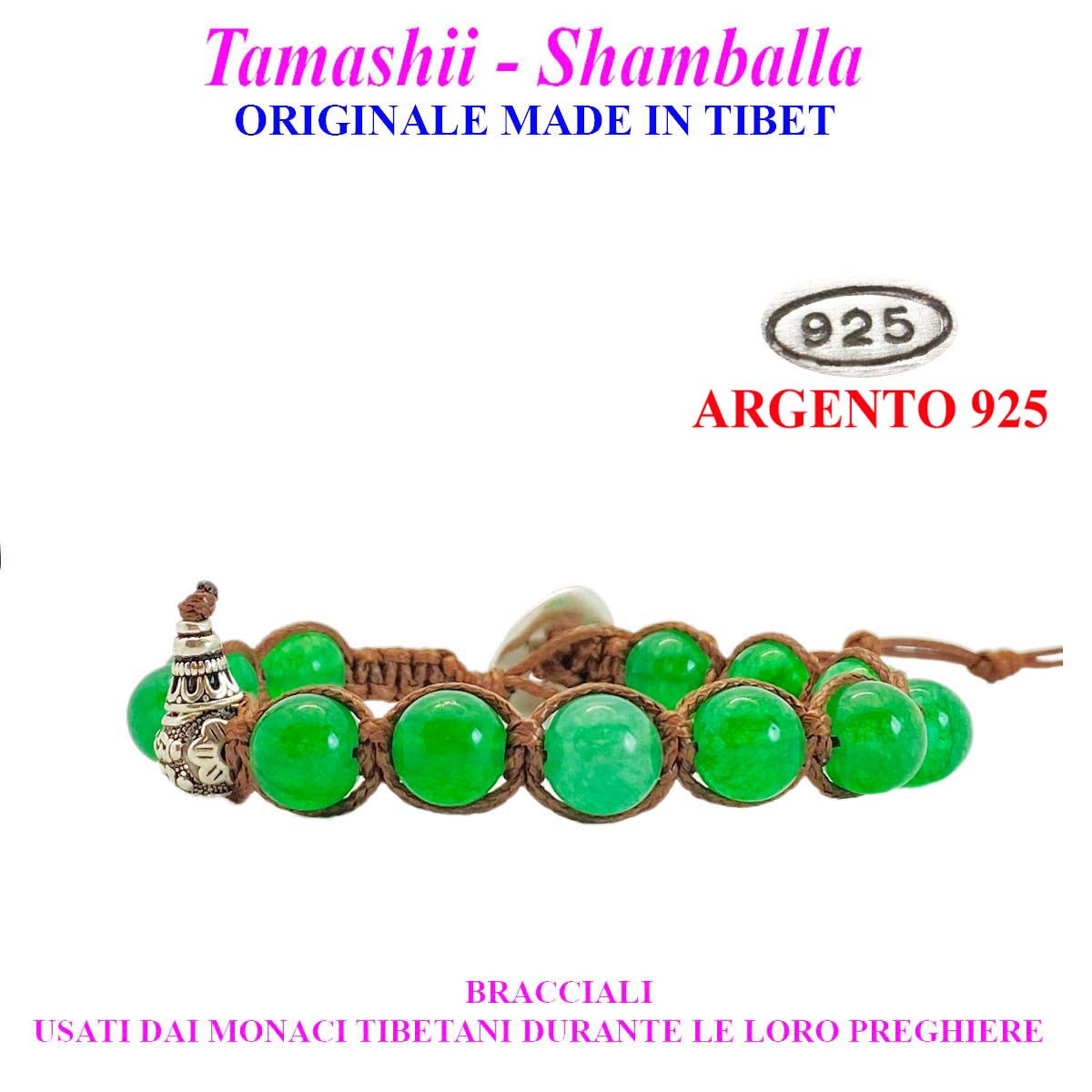 Bracciale Tamashii Agata Verde Lago