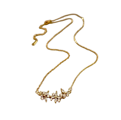 Miniatura: Collana in Acciaio SS 316L placcato ORO 13K con CRISTALLI AUSTRIACI