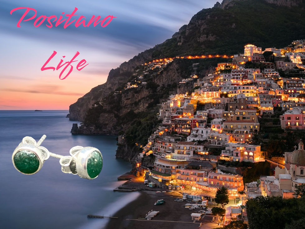 Miniatura: Moda Positano Gioielli - Collezione Zaffiro - Orecchini Ag 925 con Smeraldo