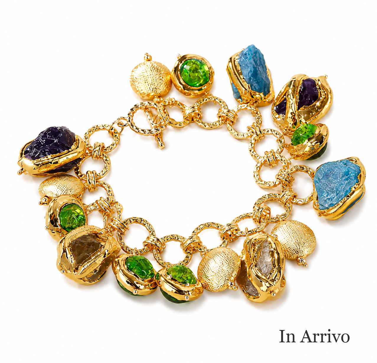 Bracciale con Turche e Perle Naturali - GP Oro 18K - Handmade