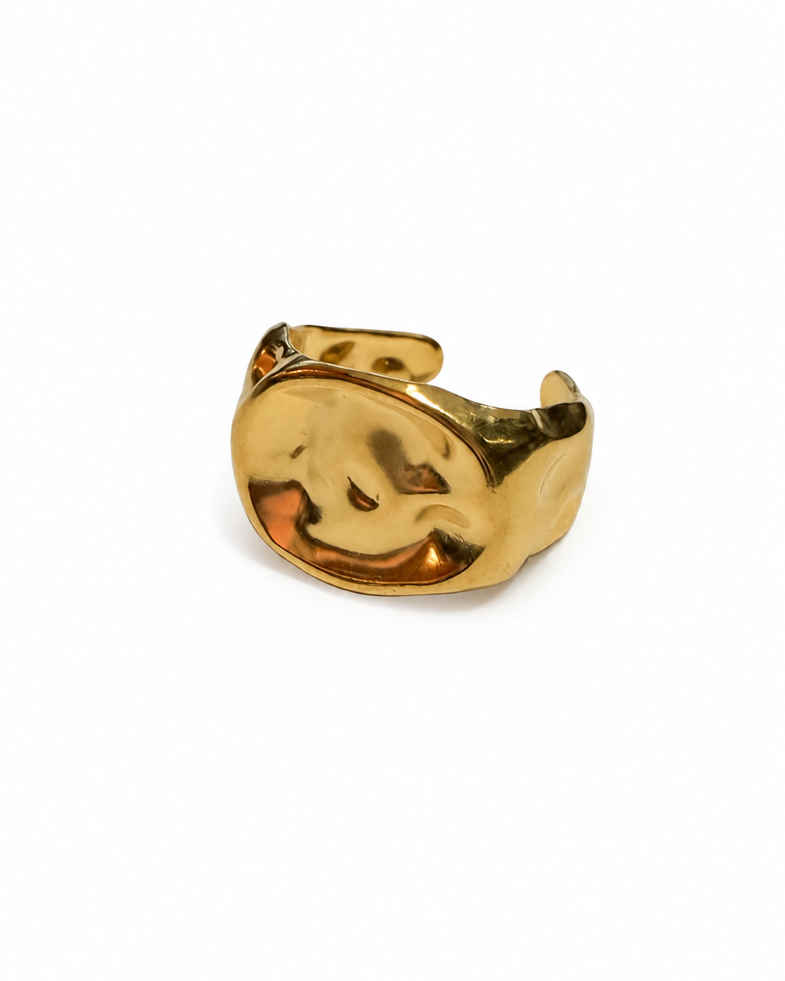 Anello da mignolo in lega metallica waterproof, placcata oro 18K