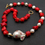 Miniatura: collana corallo rosso e perle
