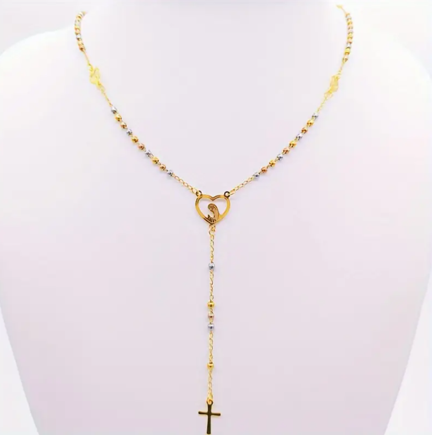 Miniatura: Rosario in Acciaio 316L GP ORO 13K tre colori