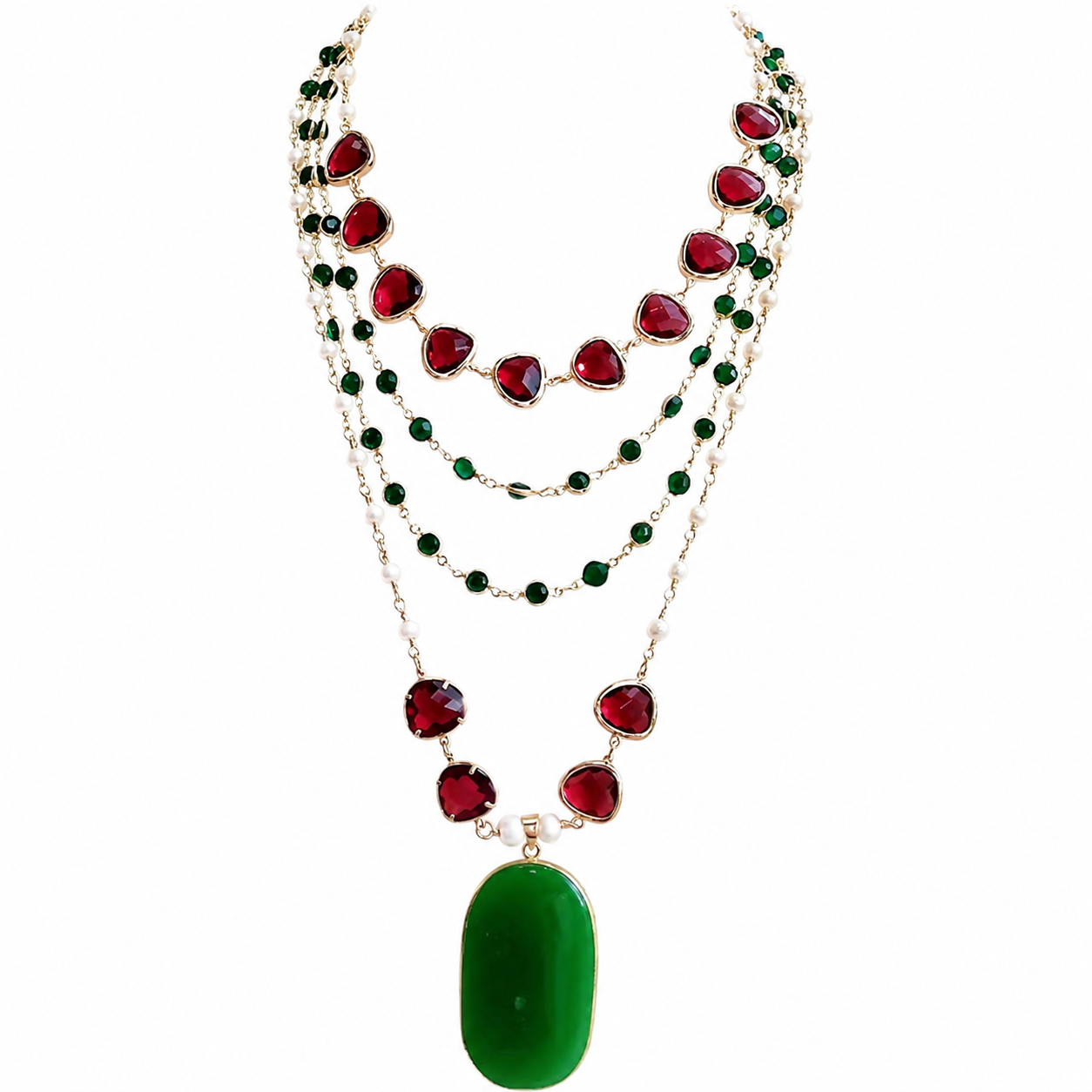 Collana lunga con Perle - GP Oro 18K - Handmade