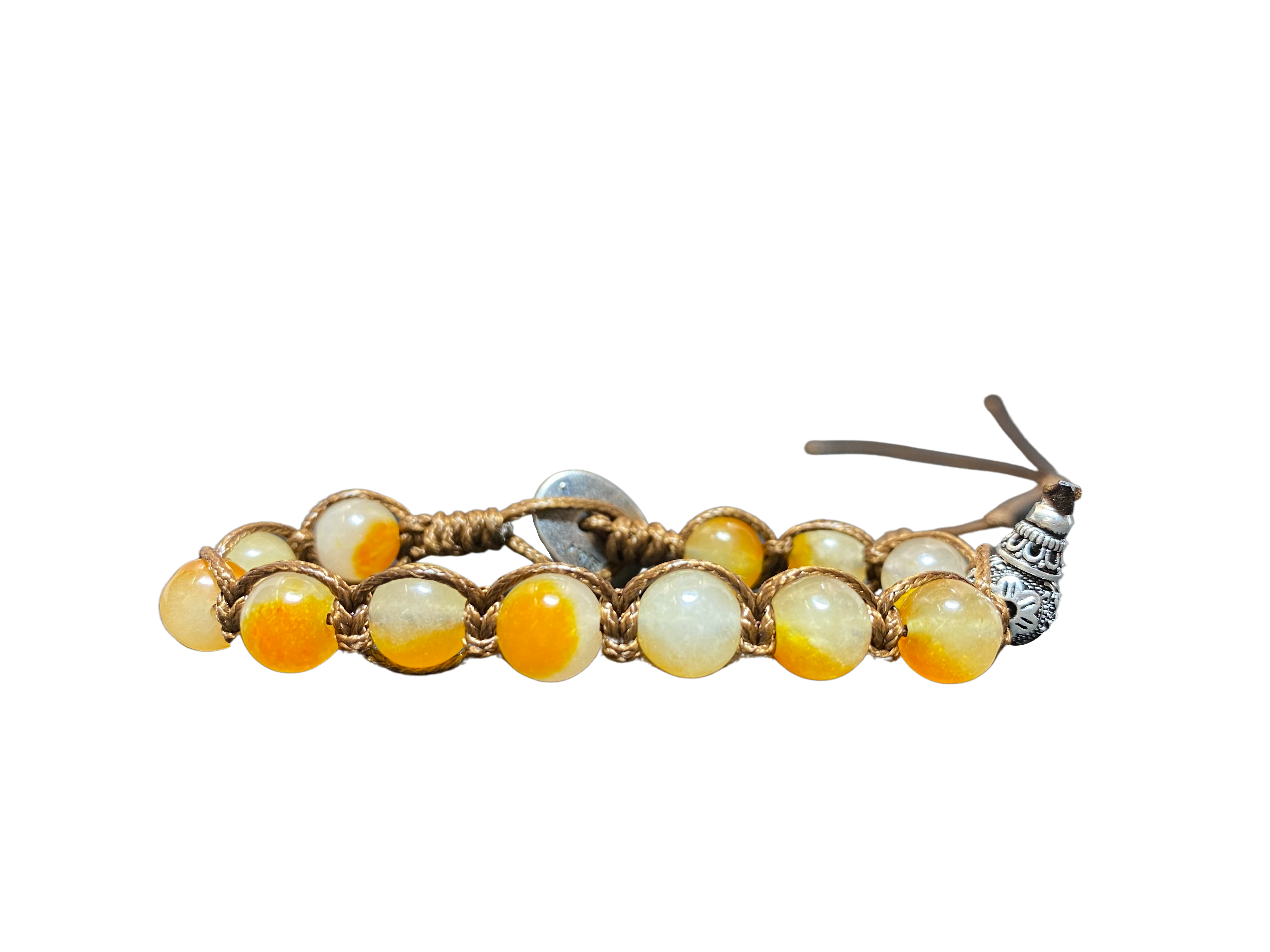 Tamashii-Shamballa Bracciale - Argento 400 - Giada Arancione