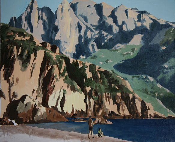 Montagnes - Huile sur toile - 60 x 75 cm