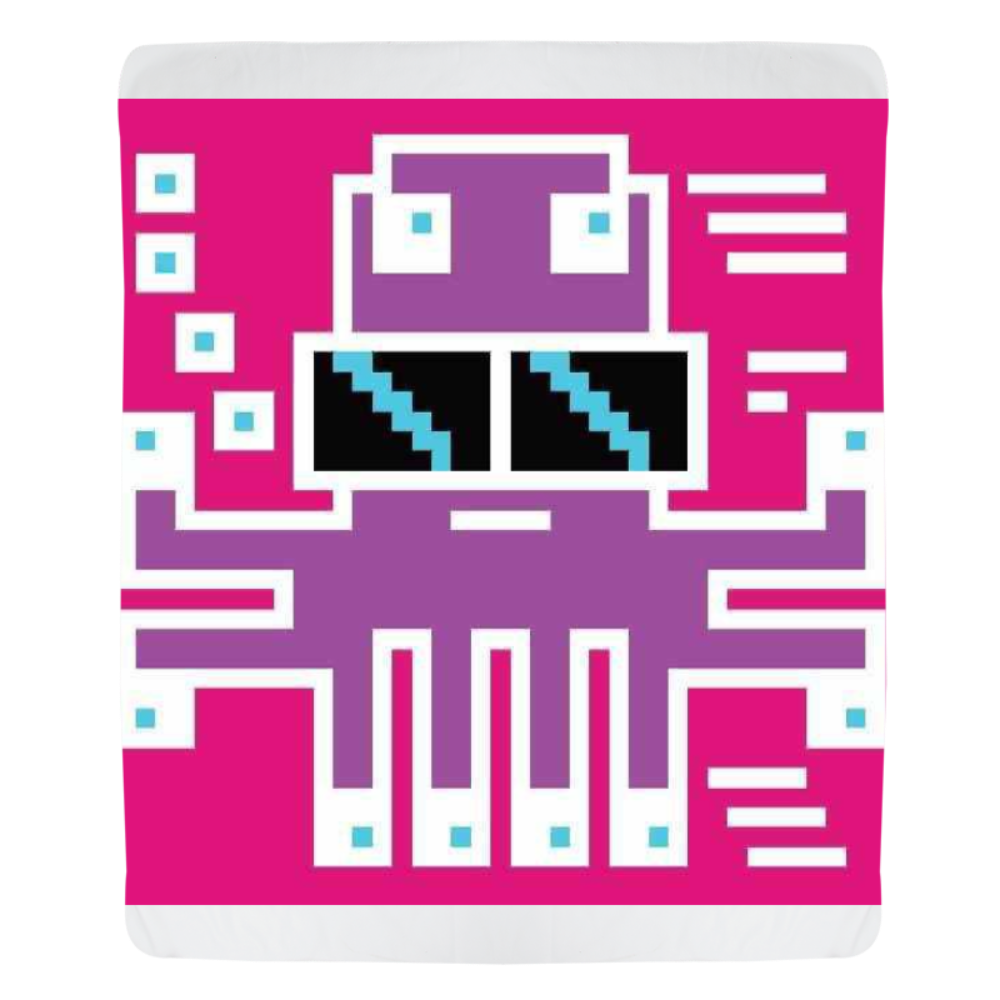 Octopunk Fleece Blanket 50"x60" - Sherpa