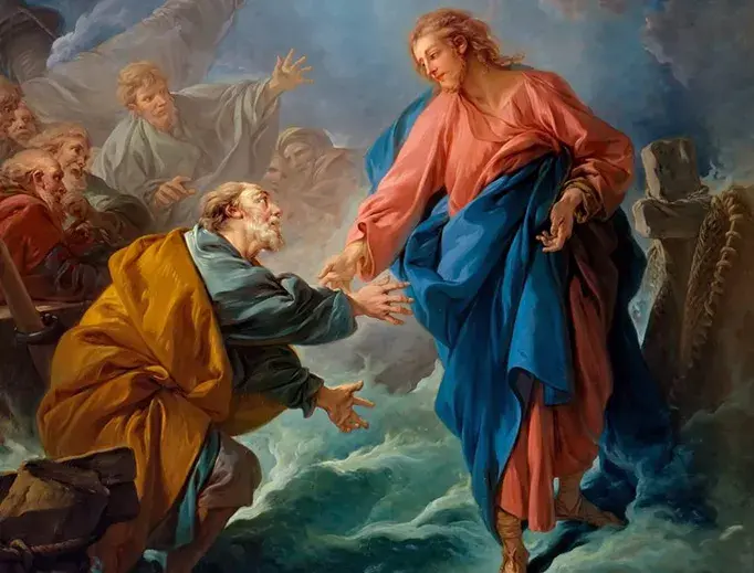 Saint Peter Attempting to Walk on Water (François Boucher)