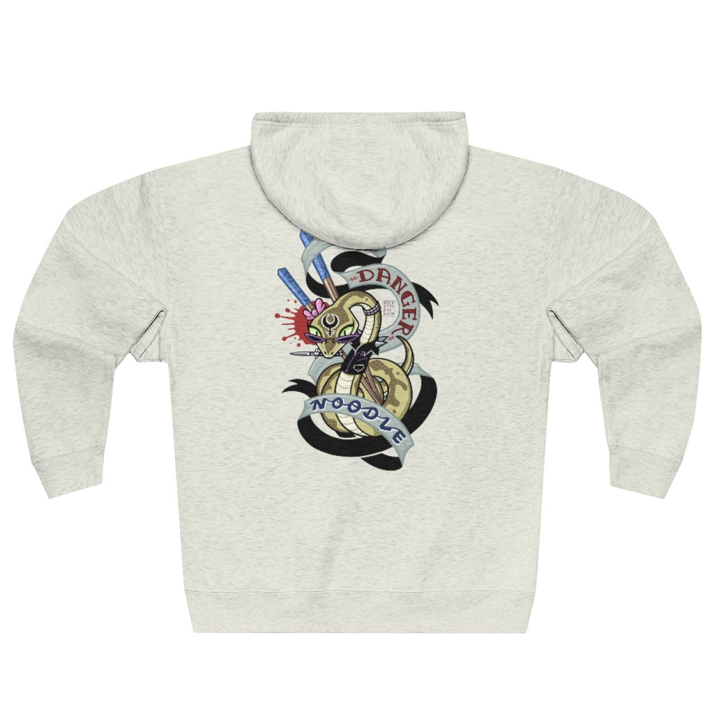 "Danger Noodle" zip hoodie