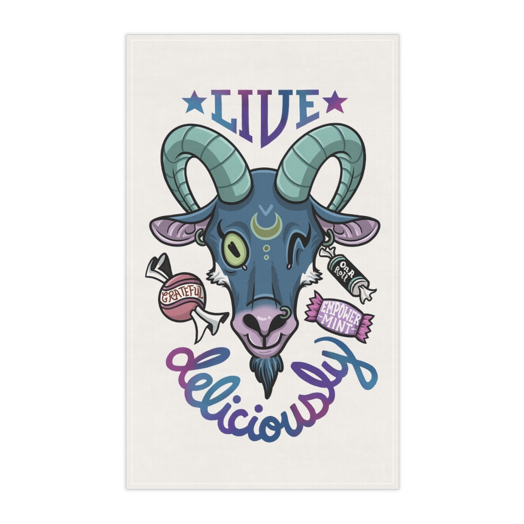 "Live Deliciously" kitchen towel