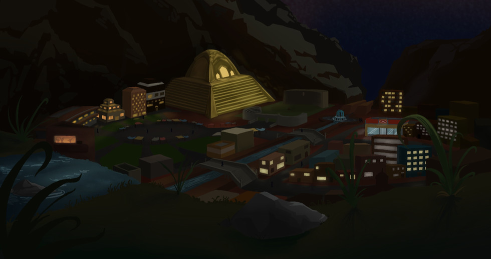 Treasure Island Aztec Background Concept 