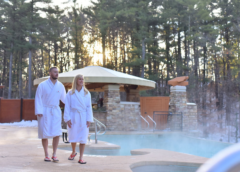 A couple at Sundara Inn and Spa, featured in Romantic Weekends Close to Home