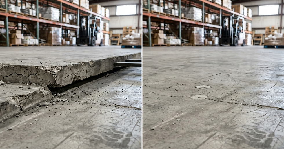 Why Deep Foam Injection Is Essential for Stabilizing Settling Commercial Warehouse Slabs in Lafayette, LA