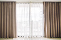 Kalria privacy policy image showing curtains around a bright window, representing transparency, personal privacy, and clear boundaries around how nutrition, health, and customer data are protected.